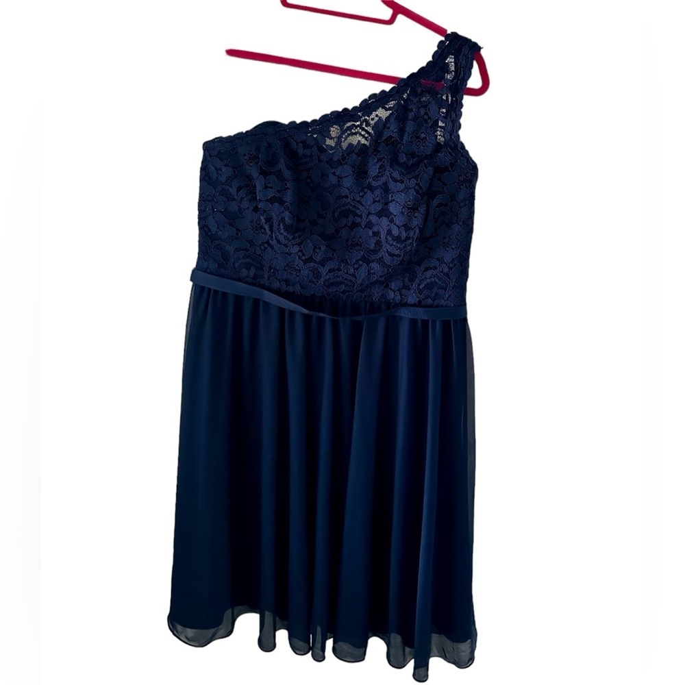 David's Bridal Women's Blue Cocktail & Party Strapless Dress Size 14